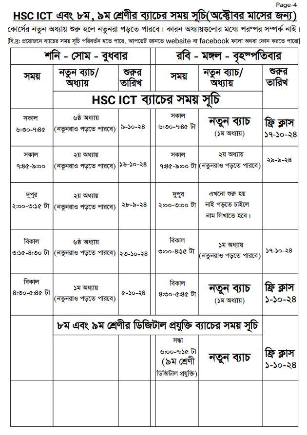 kamruls ict batch schedule